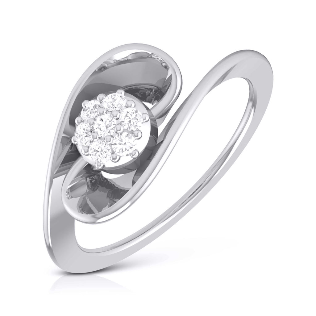 Jewelove™ Rings SI IJ / Women's Band only Platinum Diamond Ring for Women JL PT LR 149