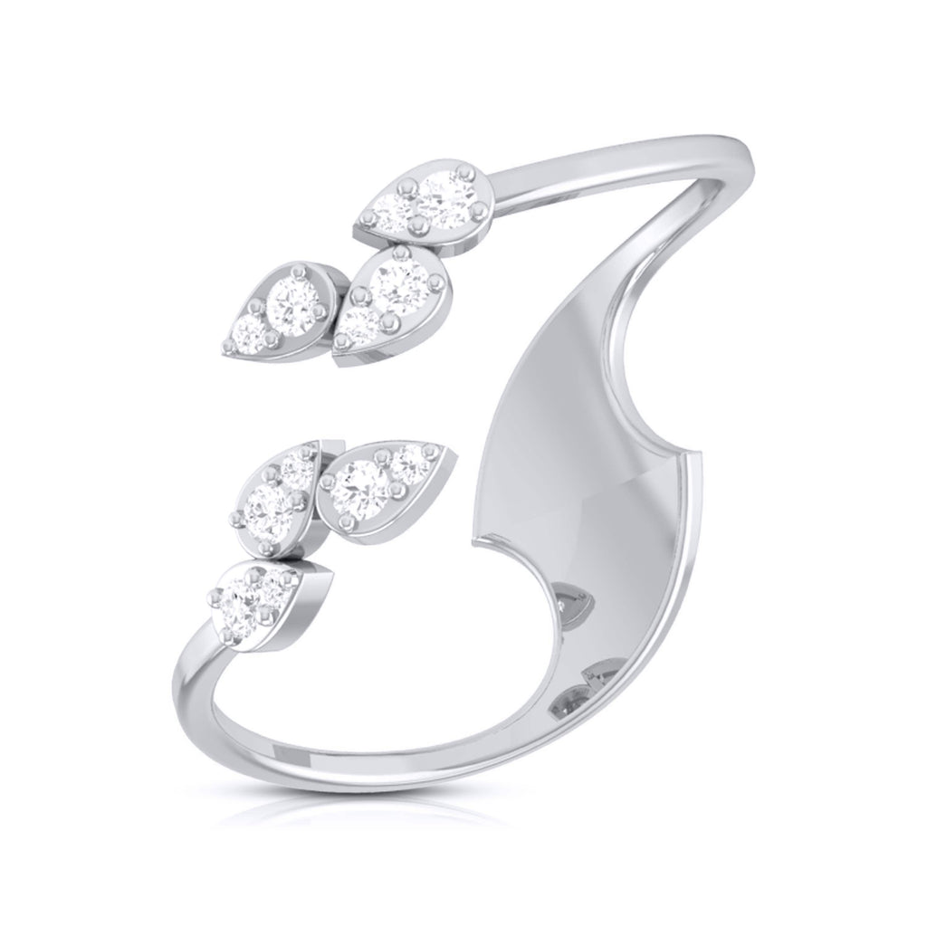 Jewelove™ Rings SI IJ / Women's Band only Platinum Diamond Ring for Women JL PT LR 150