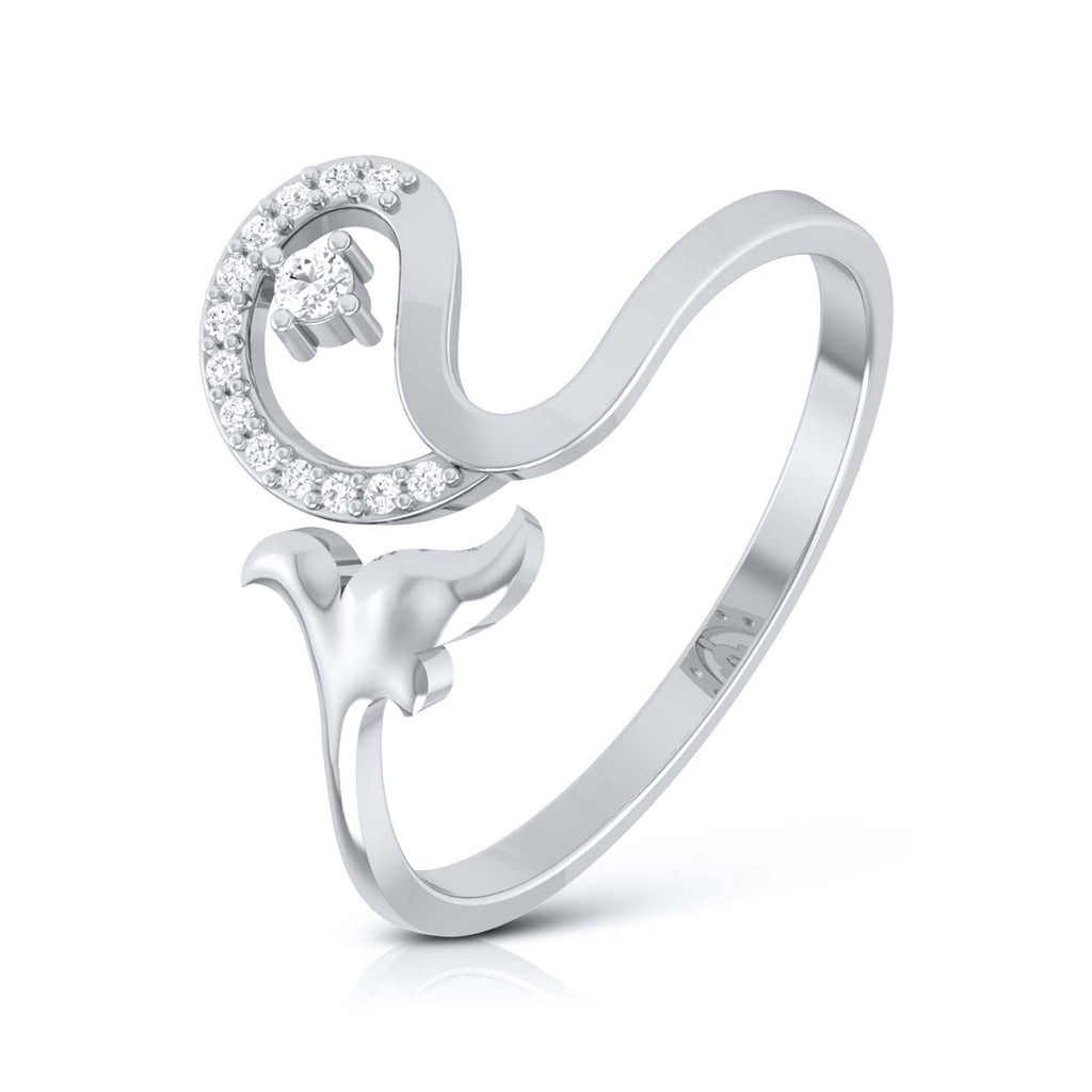 Jewelove™ Rings SI IJ / Women's Band only Platinum Diamond Ring for Women JL PT LR 25