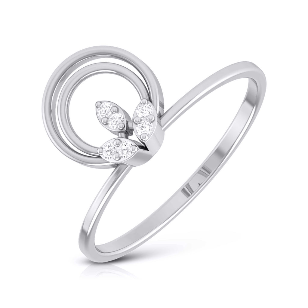 Jewelove™ Rings SI IJ / Women's Band only Platinum Diamond Ring for Women JL PT LR 28