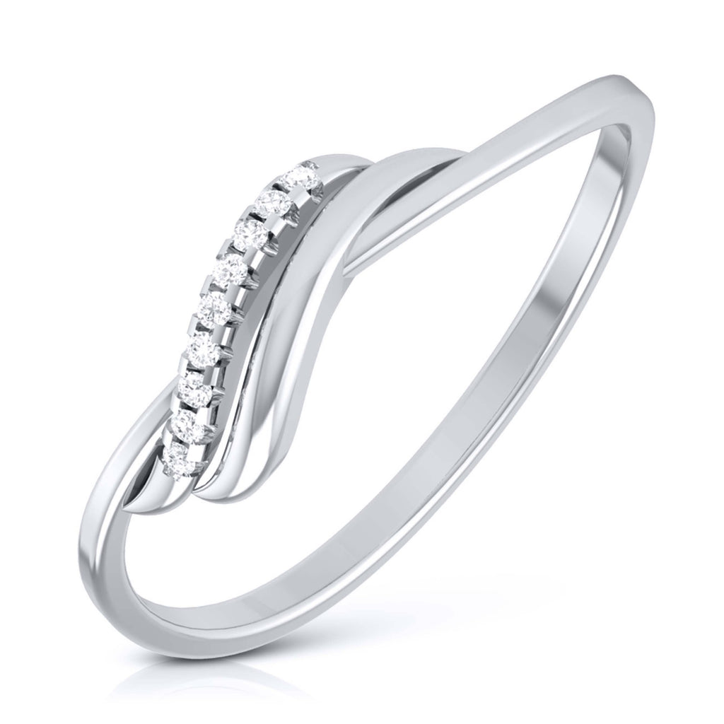 Jewelove™ Rings SI IJ / Women's Band only Platinum Diamond Ring for Women JL PT LR 30