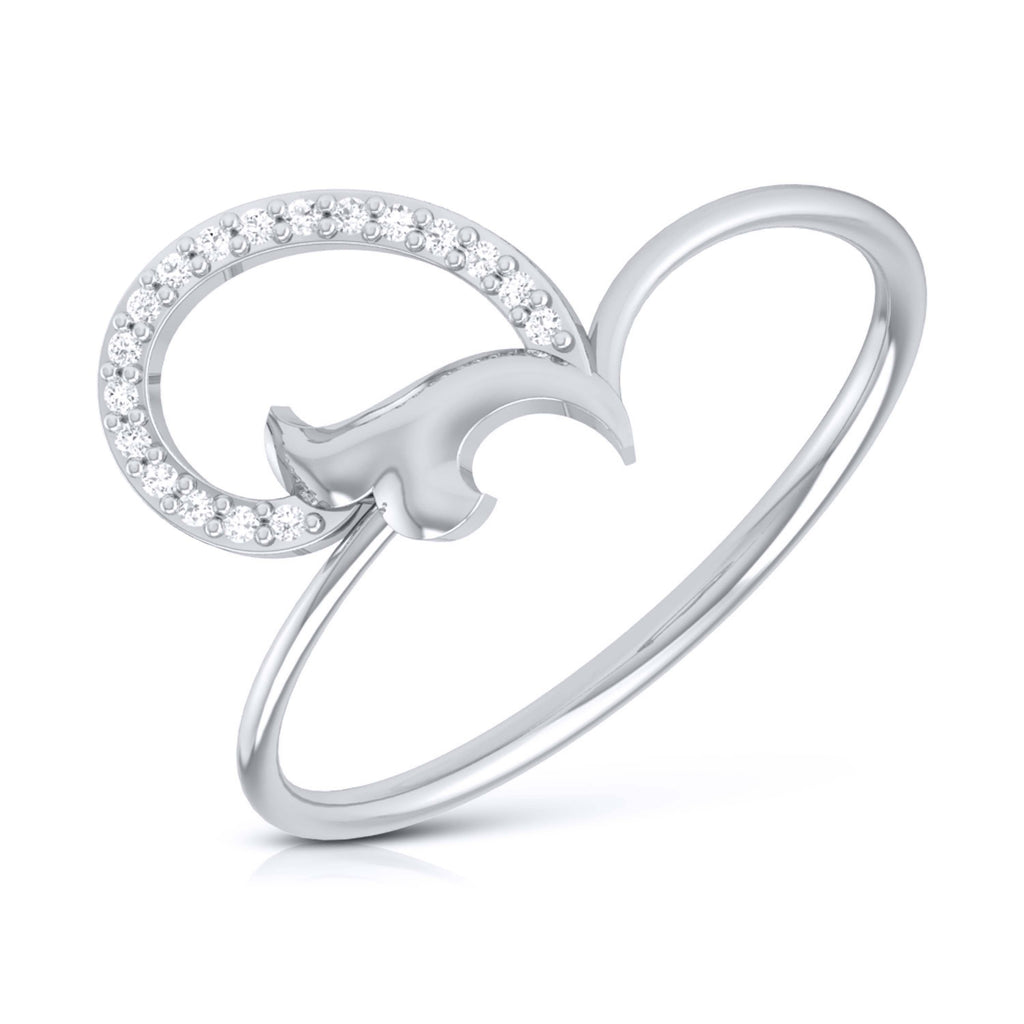 Jewelove™ Rings SI IJ / Women's Band only Platinum Diamond Ring for Women JL PT LR 32