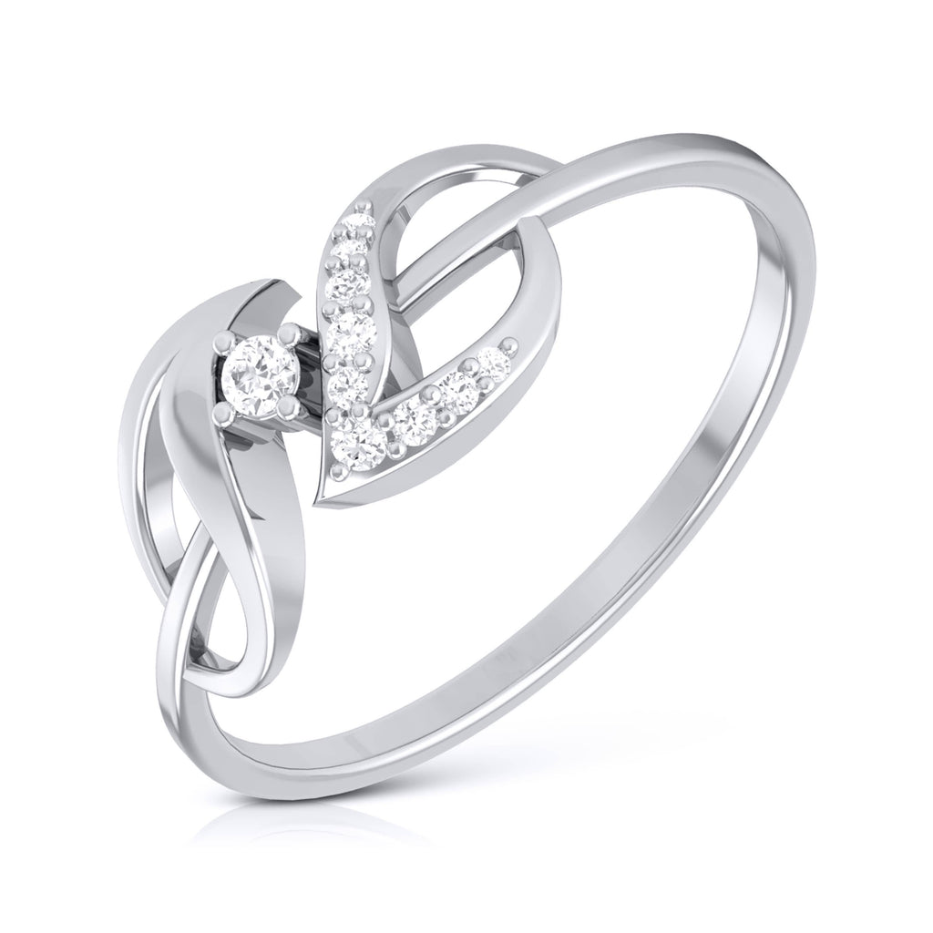 Jewelove™ Rings SI IJ / Women's Band only Platinum Diamond Ring for Women JL PT LR 36