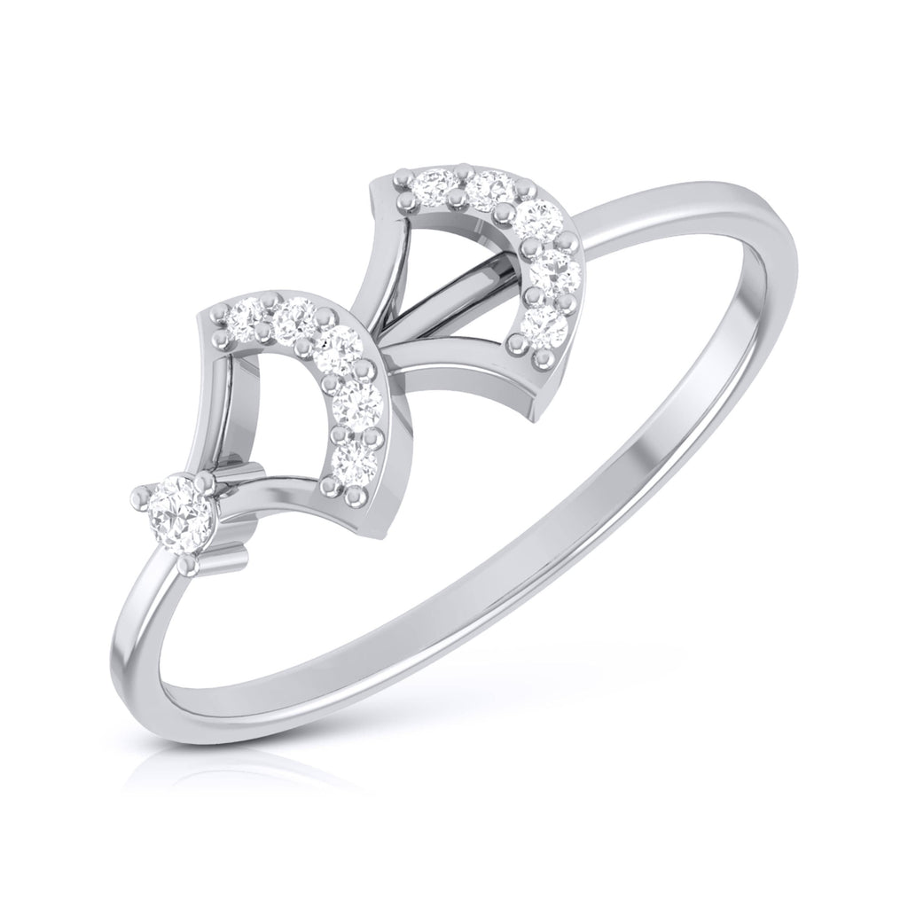 Jewelove™ Rings SI IJ / Women's Band only Platinum Diamond Ring for Women JL PT LR 42