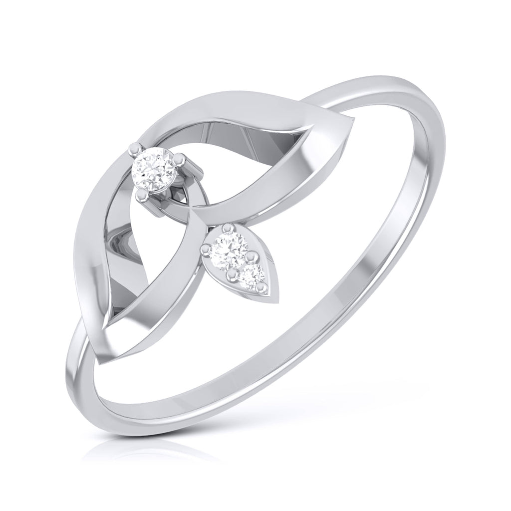 Jewelove™ Rings SI IJ / Women's Band only Platinum Diamond Ring for Women JL PT LR 43