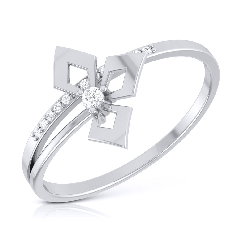 Jewelove™ Rings SI IJ / Women's Band only Platinum Diamond Ring for Women JL PT LR 46