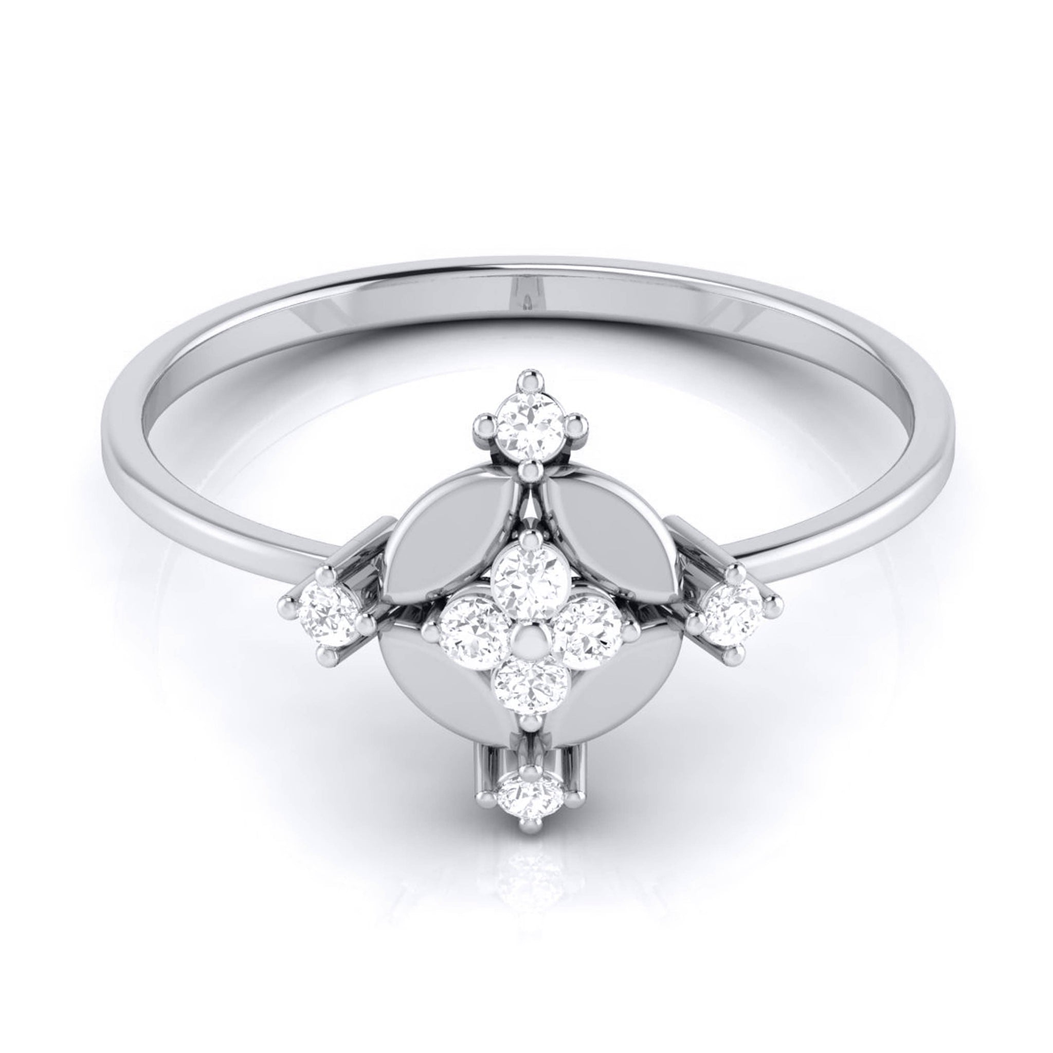 Jewelove™ Rings Platinum Diamond Ring for Women JL PT LR 54