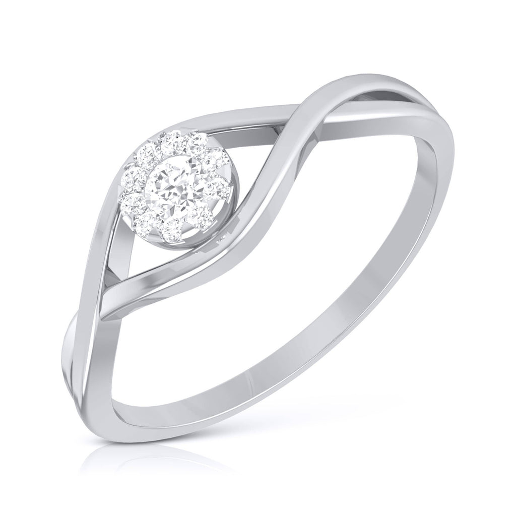 Jewelove™ Rings SI IJ / Women's Band only Platinum Diamond Ring for Women JL PT LR 60