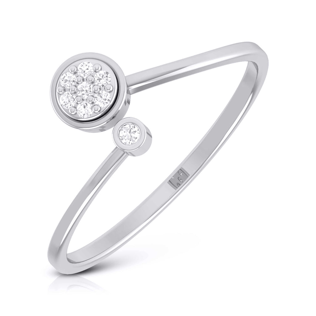 Jewelove™ Rings SI IJ / Women's Band only Platinum Diamond Ring for Women JL PT LR 65