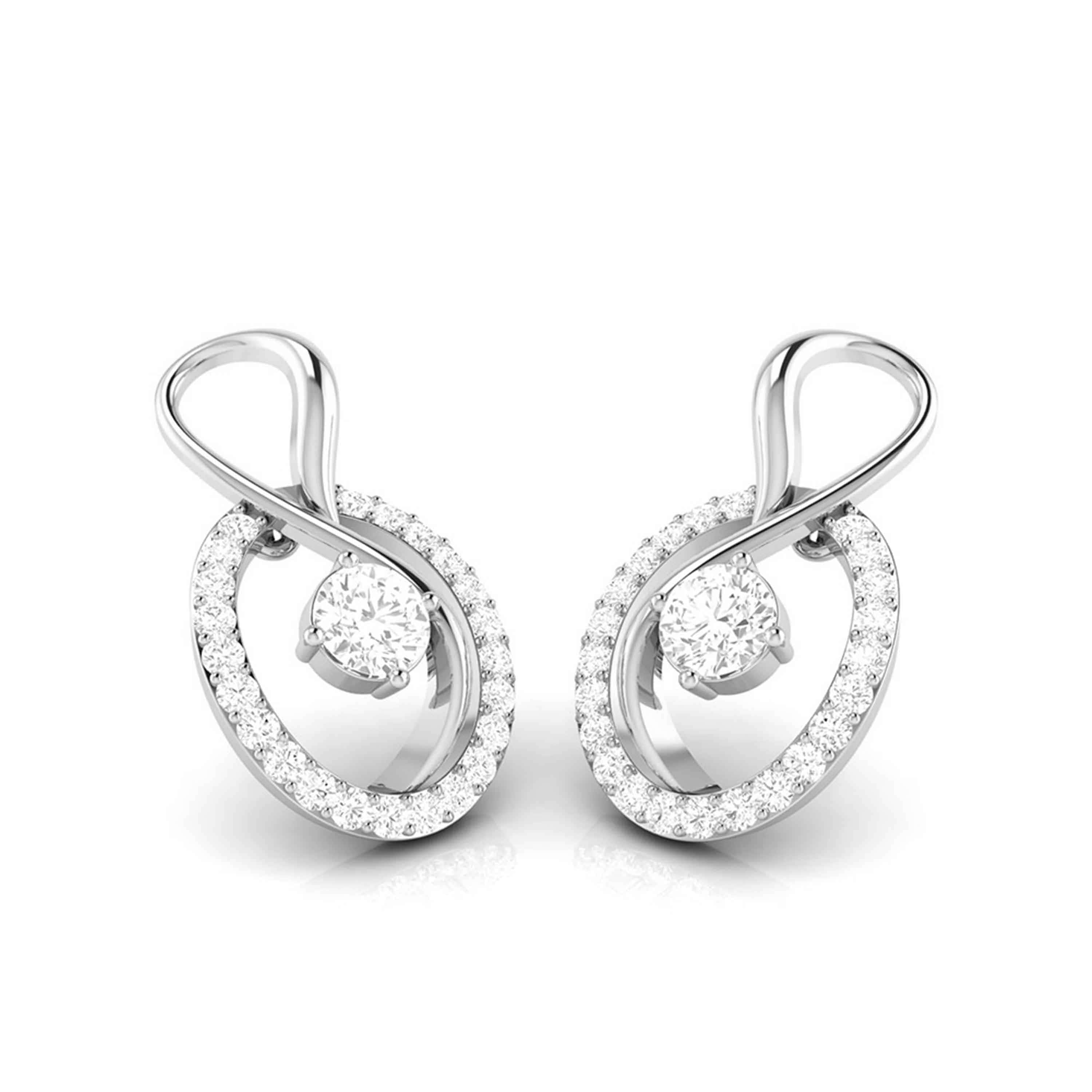The Beliso Solitaire Earrings  Solitaire Diamond Earrings at Best Prices  in India  SarvadaJewelscom