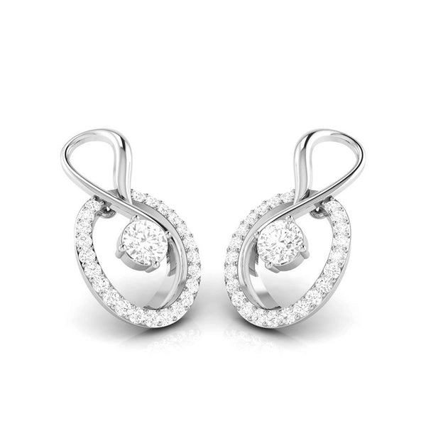 Jewelove™ Earrings Platinum Diamond Solitaire Earrings for Women JL PT E NL8518