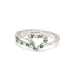 Jewelove™ Rings Platinum Diamond with Emerald Heart Ring for Women JL PT LC889-A