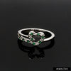 Jewelove™ Rings Platinum Diamond with Emerald Heart Ring for Women JL PT LC889-A