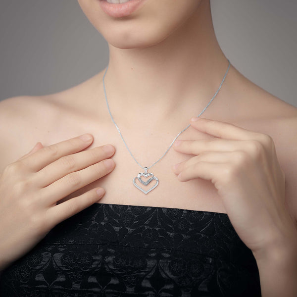 Jewelove™ Pendants Platinum Diamonds Heart Pendant for Women JL PT P 18043