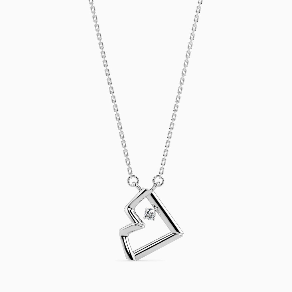 Jewelove™ Pendants SI IJ Platinum Diamonds Heart Pendant for Women JL PT P 18047