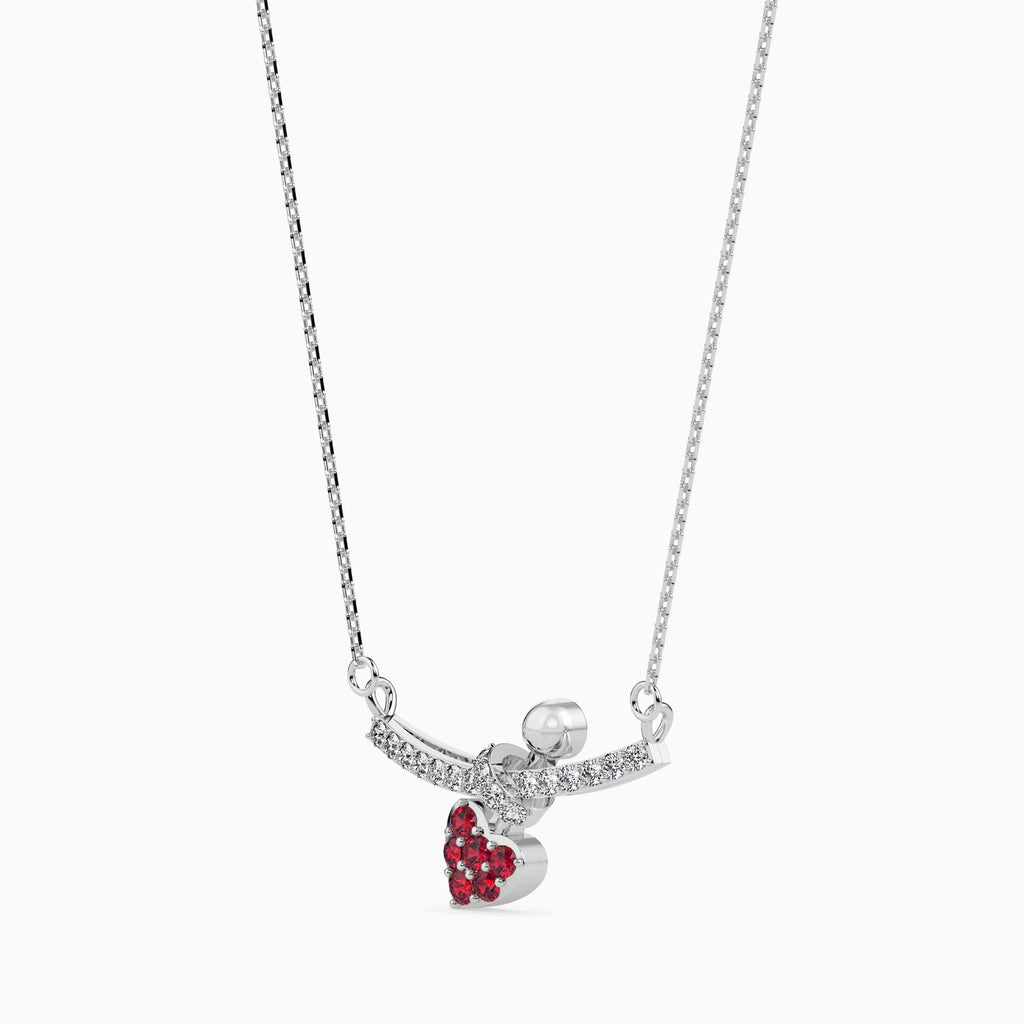 Jewelove™ Pendants SI IJ Platinum Diamonds Heart Pendant for Women JL PT P 18050