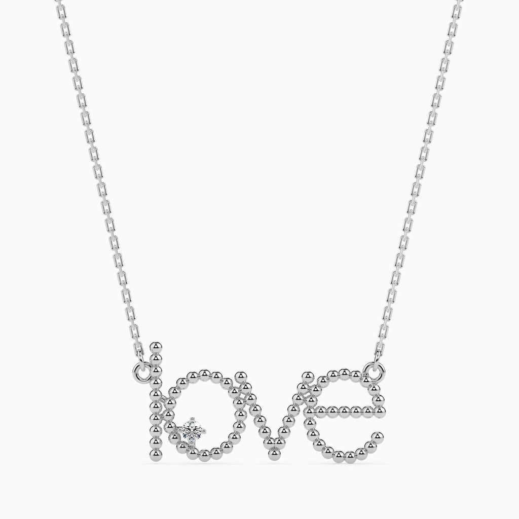 Jewelove™ Pendants SI IJ Platinum Diamonds Love Pendant for Women JL PT P 18048