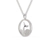 Jewelove™ Pendants Platinum Diamonds Pendant with Dolphin Tail for Women JL PT P 1281