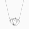 Jewelove™ Pendants Platinum Diamonds Pendant with Double Heart for Women JL PT P 18037