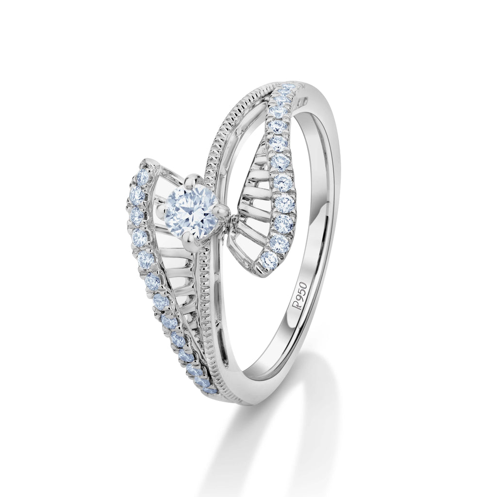 Jewelove™ Rings SI IJ / Women's Band only Platinum Diamonds Ring for Women JL PT 1079