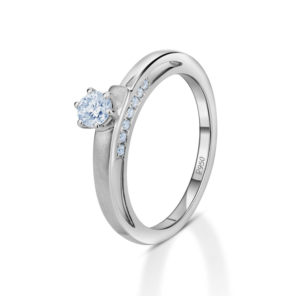 Jewelove™ Rings SI IJ / Women's Band only Platinum Diamonds Ring for Women JL PT 1095