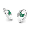 Jewelove™ Earrings Platinum Emerald Earrings for Women JL PT E NL8636E