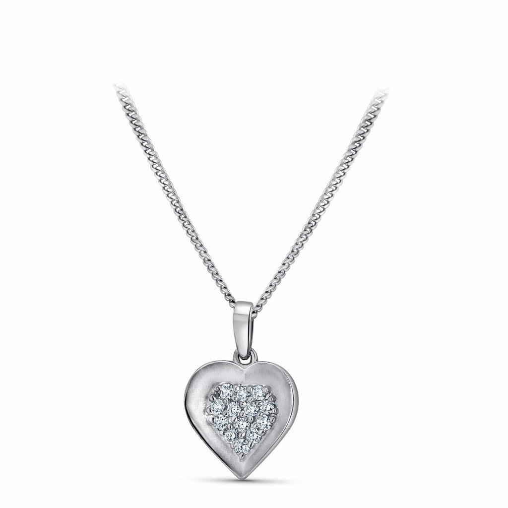 Jewelove™ Pendants Platinum Evara Diamond Heart Pendant for Women JL PT P 326