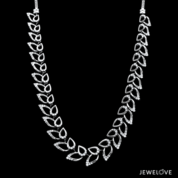 Jewelove™ Necklaces & Pendants Necklace only Platinum Evara Diamond Necklace & Earrings Set JL PT NE 341