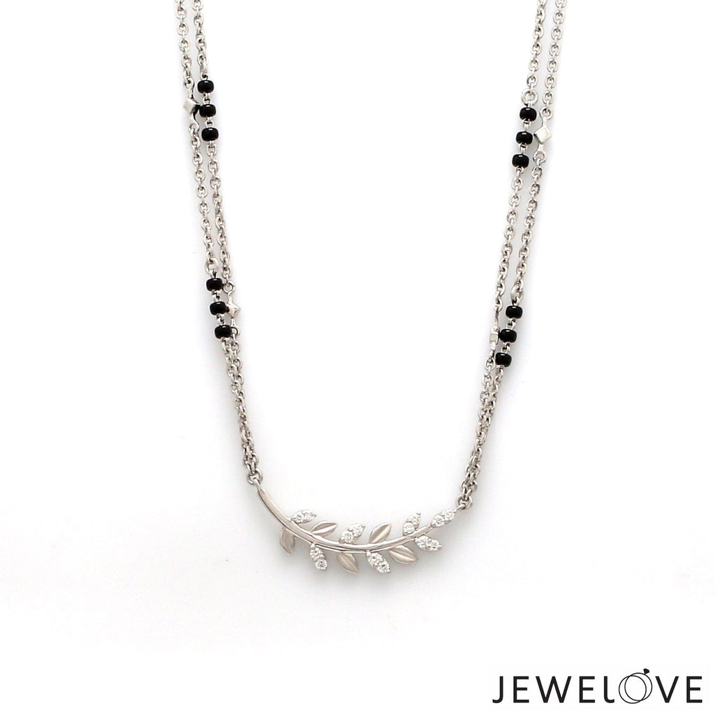 Jewelove™ Necklaces & Pendants Platinum & Gold Diamond Mangalsutra Pendant with Chain JL PT MS 01