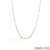 Jewelove™ Chains Platinum Japanese Cable Chain with Diamond Cut Balls for Women JL PT CH 1252