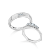 Jewelove™ Rings Platinum Love Bands Diamond Couple Rings JL PT 1258