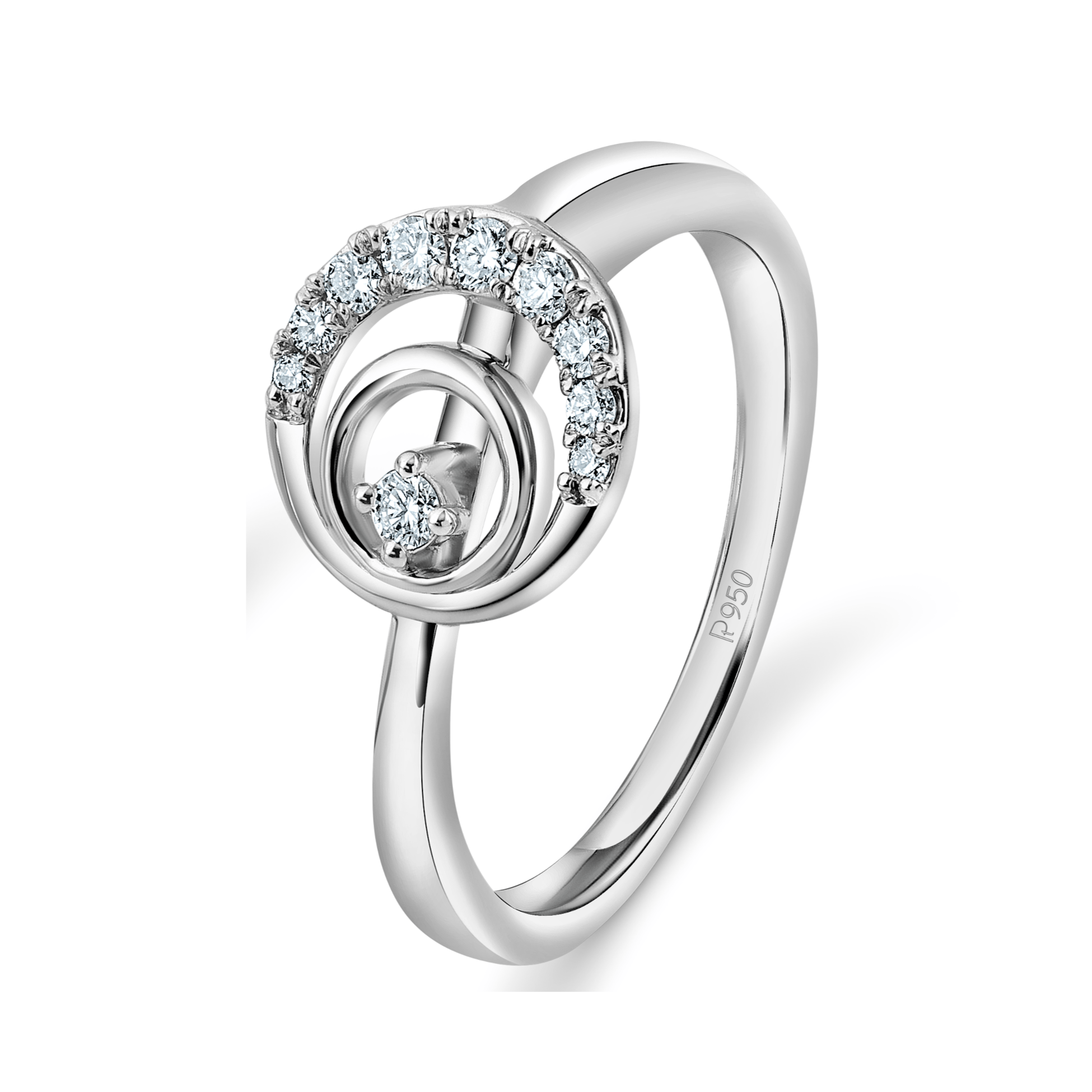 Jewelove™ Rings Women's Band only Platinum Love Bands Diamond Rings for Couple JL PT 1259