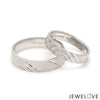 Jewelove™ Rings Both Platinum Love Bands for Couple JL PT 1307
