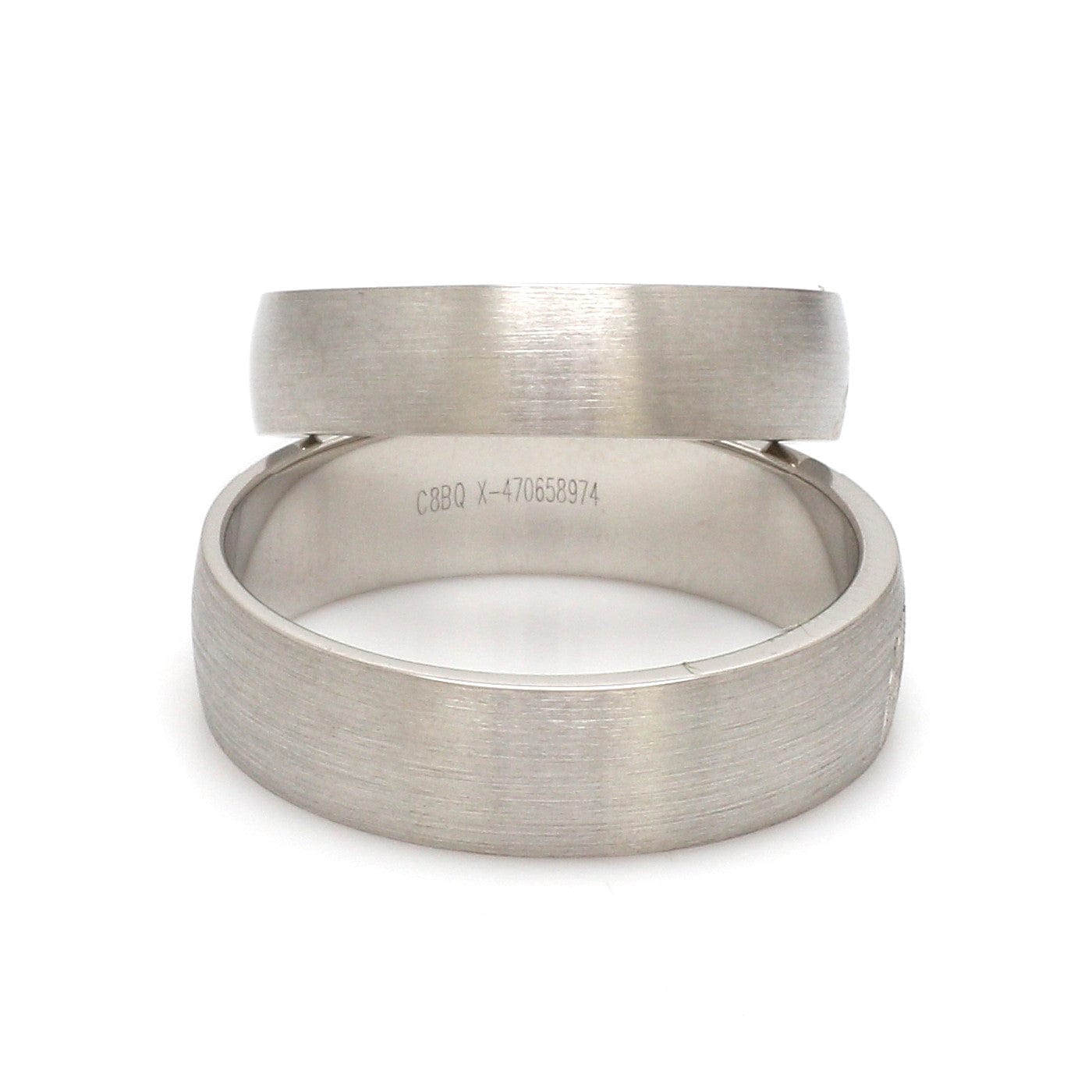 Jewelove™ Rings Platinum Love Bands Heart Couple Ring JL PT 1405