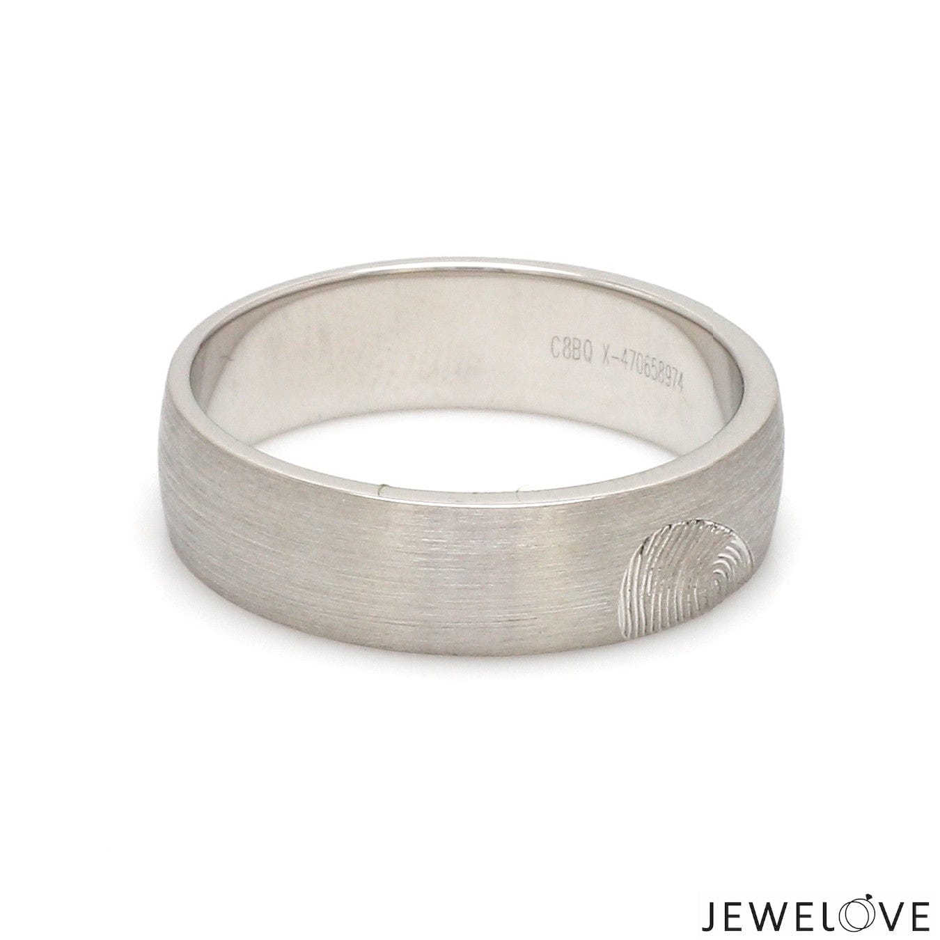Jewelove™ Rings Platinum Love Bands Heart Couple Ring JL PT 1405