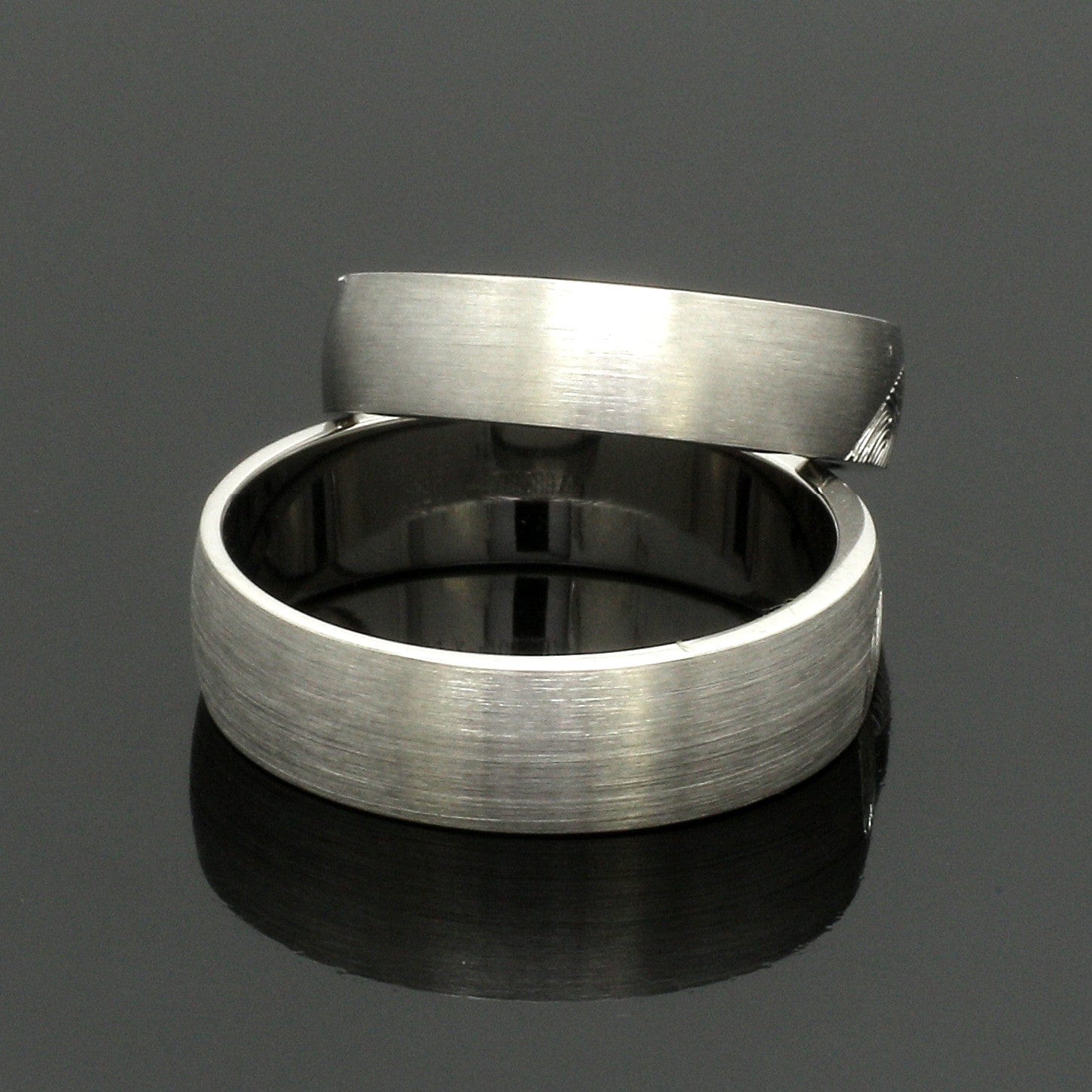 Jewelove™ Rings Platinum Love Bands Heart Couple Ring JL PT 1405