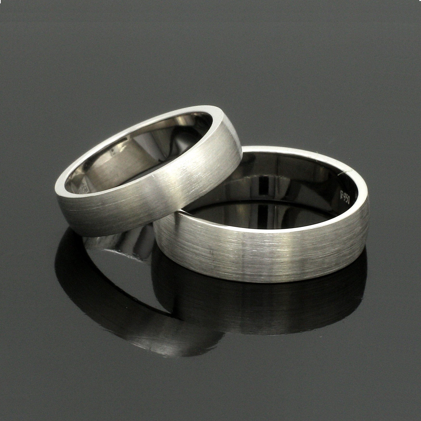 Jewelove™ Rings Platinum Love Bands Heart Couple Ring JL PT 1405