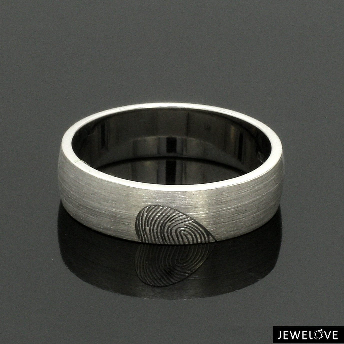 Jewelove™ Rings Men's Band only Platinum Love Bands Heart Couple Ring JL PT 1405