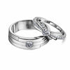 Jewelove™ Rings Both / SI IJ Platinum Love Bands - Symbolic Union JL PT 587