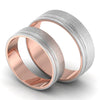 Jewelove™ Rings Platinum Love Bands with a Single Groove & Rose Gold Base JL PT 643