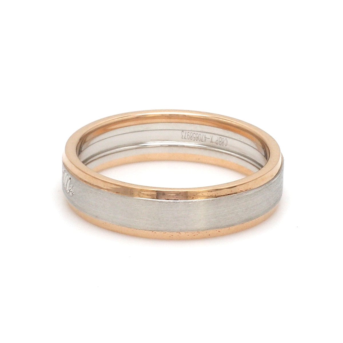 Jewelove™ Rings Platinum Love Bands with Rose Gold JL PT 1404