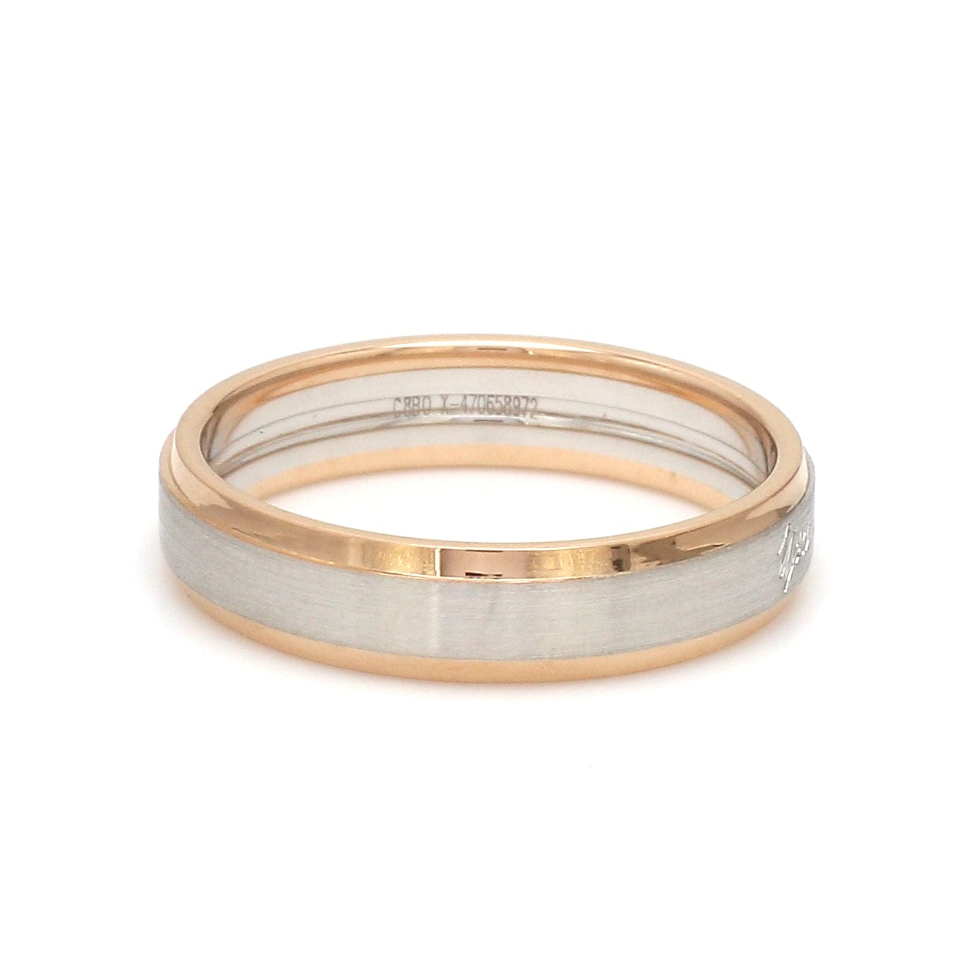 Jewelove™ Rings Platinum Love Bands with Rose Gold JL PT 1404