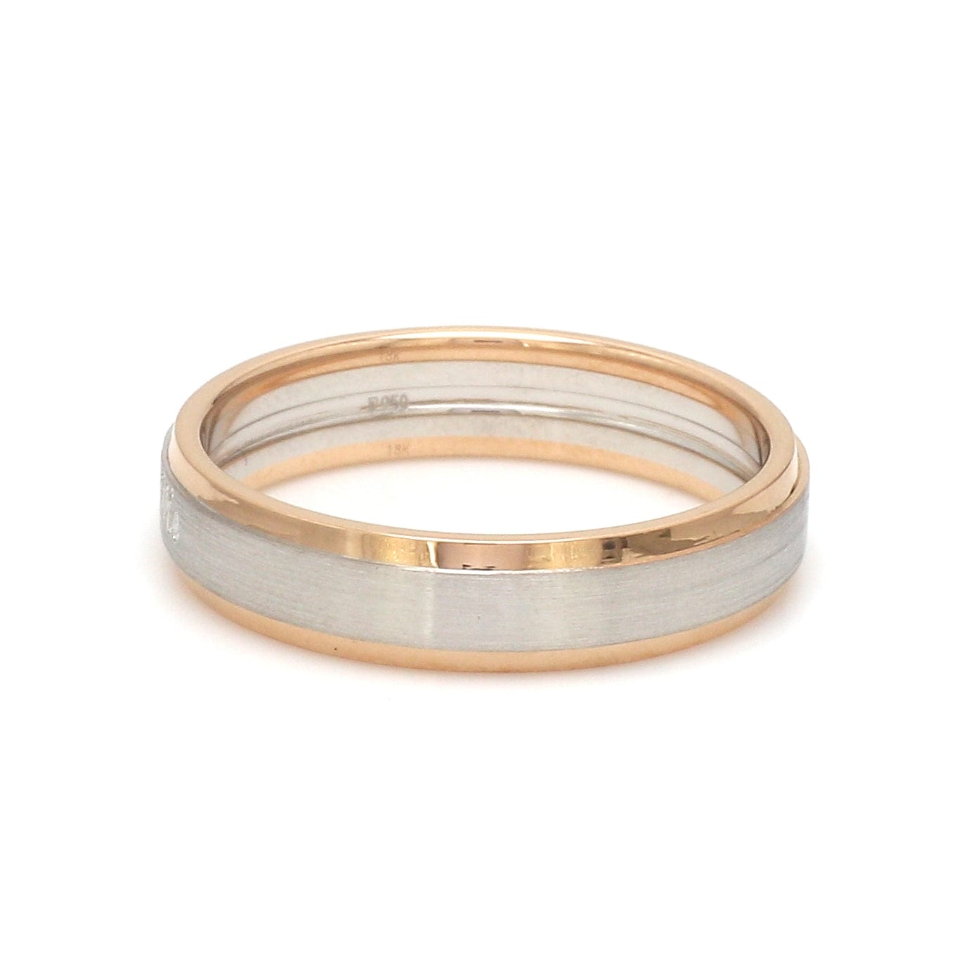 Jewelove™ Rings Platinum Love Bands with Rose Gold JL PT 1404
