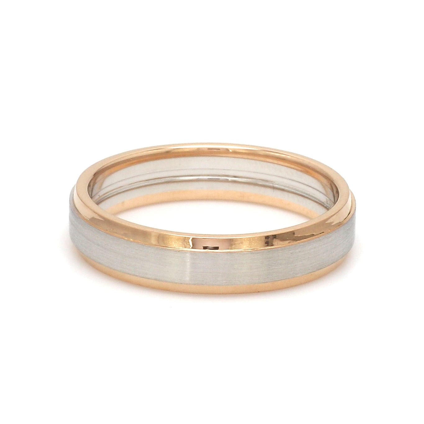 Jewelove™ Rings Platinum Love Bands with Rose Gold JL PT 1404