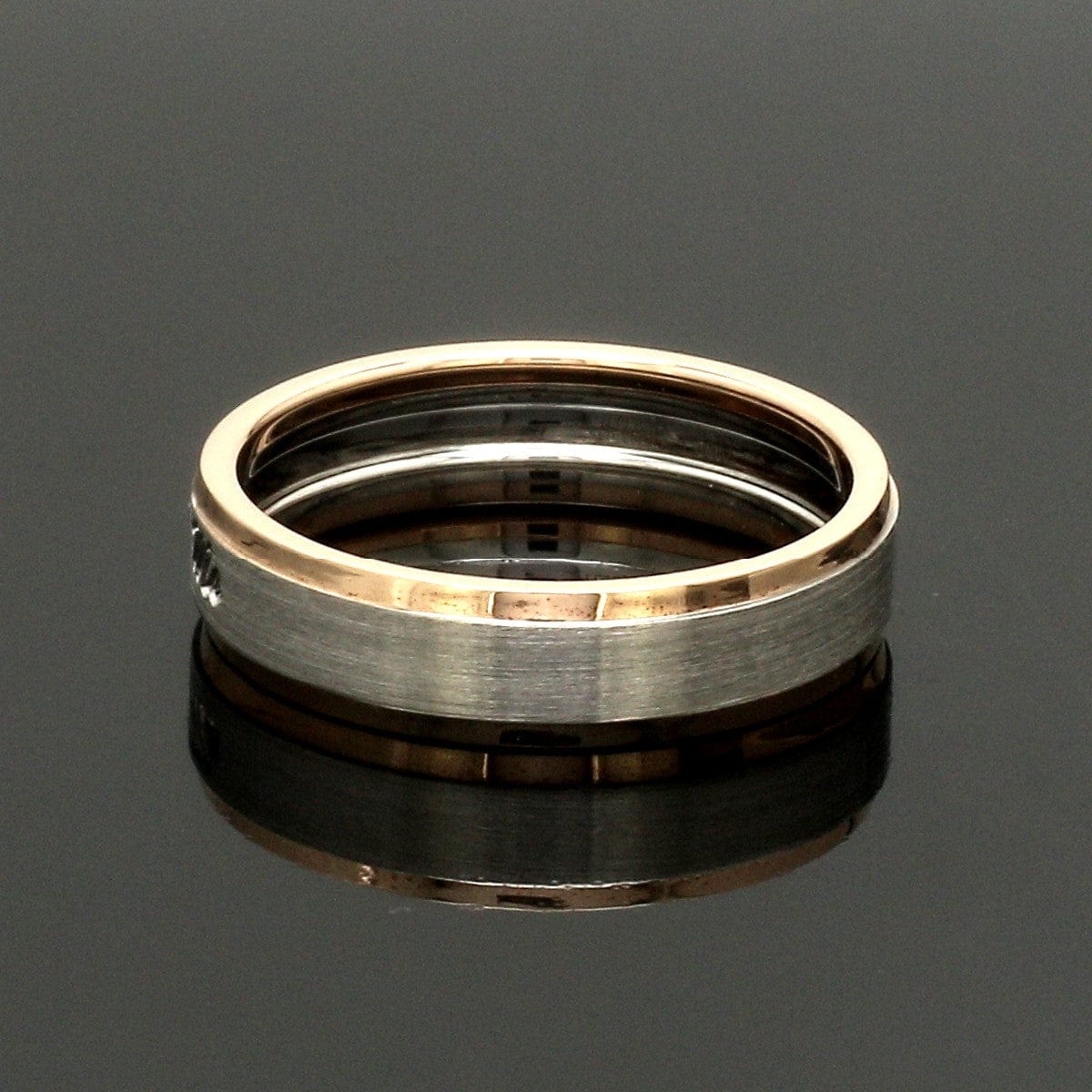 Jewelove™ Rings Platinum Love Bands with Rose Gold JL PT 1404