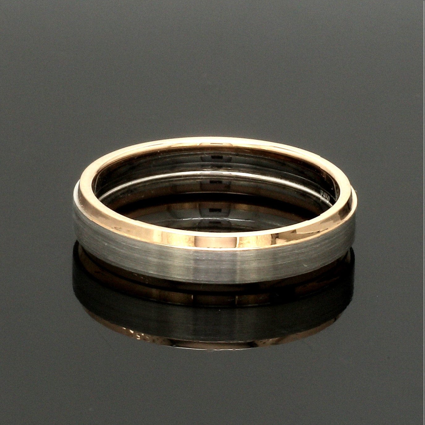 Jewelove™ Rings Platinum Love Bands with Rose Gold JL PT 1404