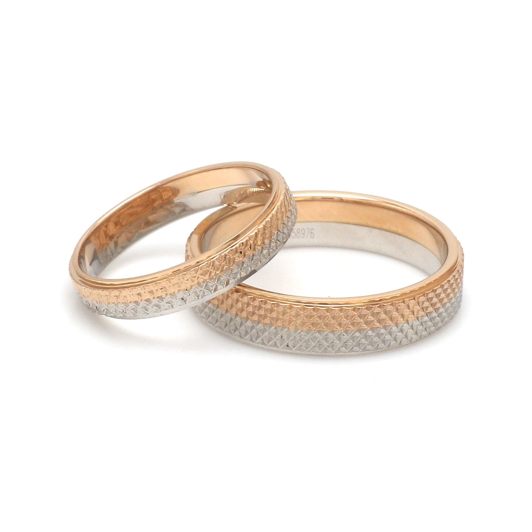 Jewelove™ Rings Platinum Love Bands with Rose Gold Ring JL PT 1406