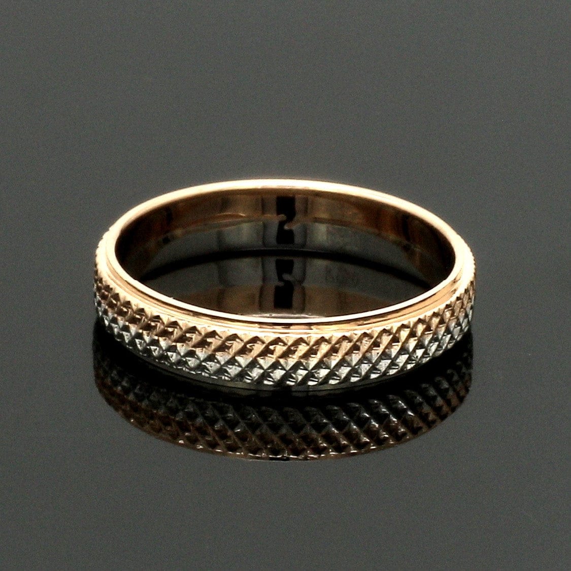 Jewelove™ Rings Platinum Love Bands with Rose Gold Ring JL PT 1406