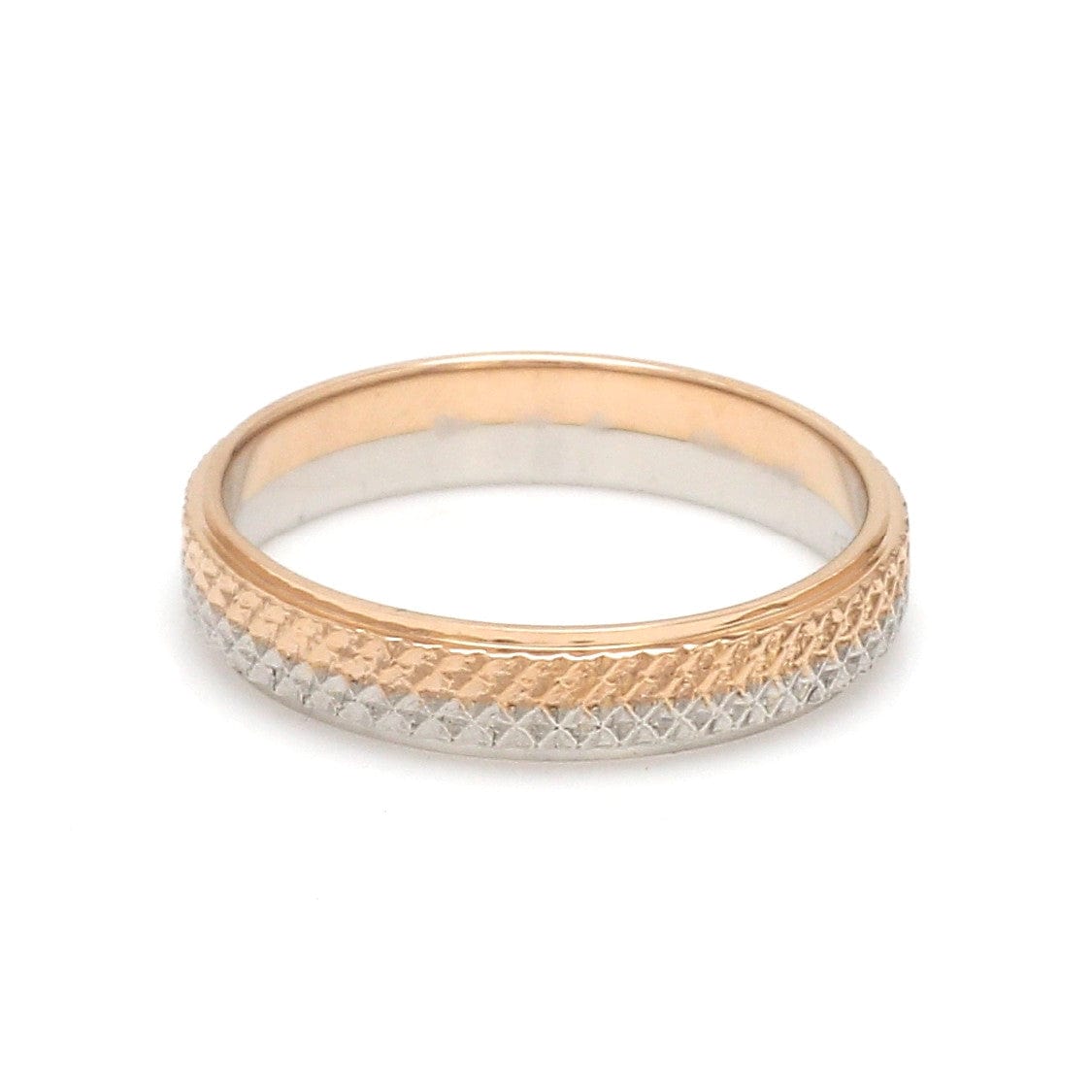 Jewelove™ Rings Platinum Love Bands with Rose Gold Ring JL PT 1406