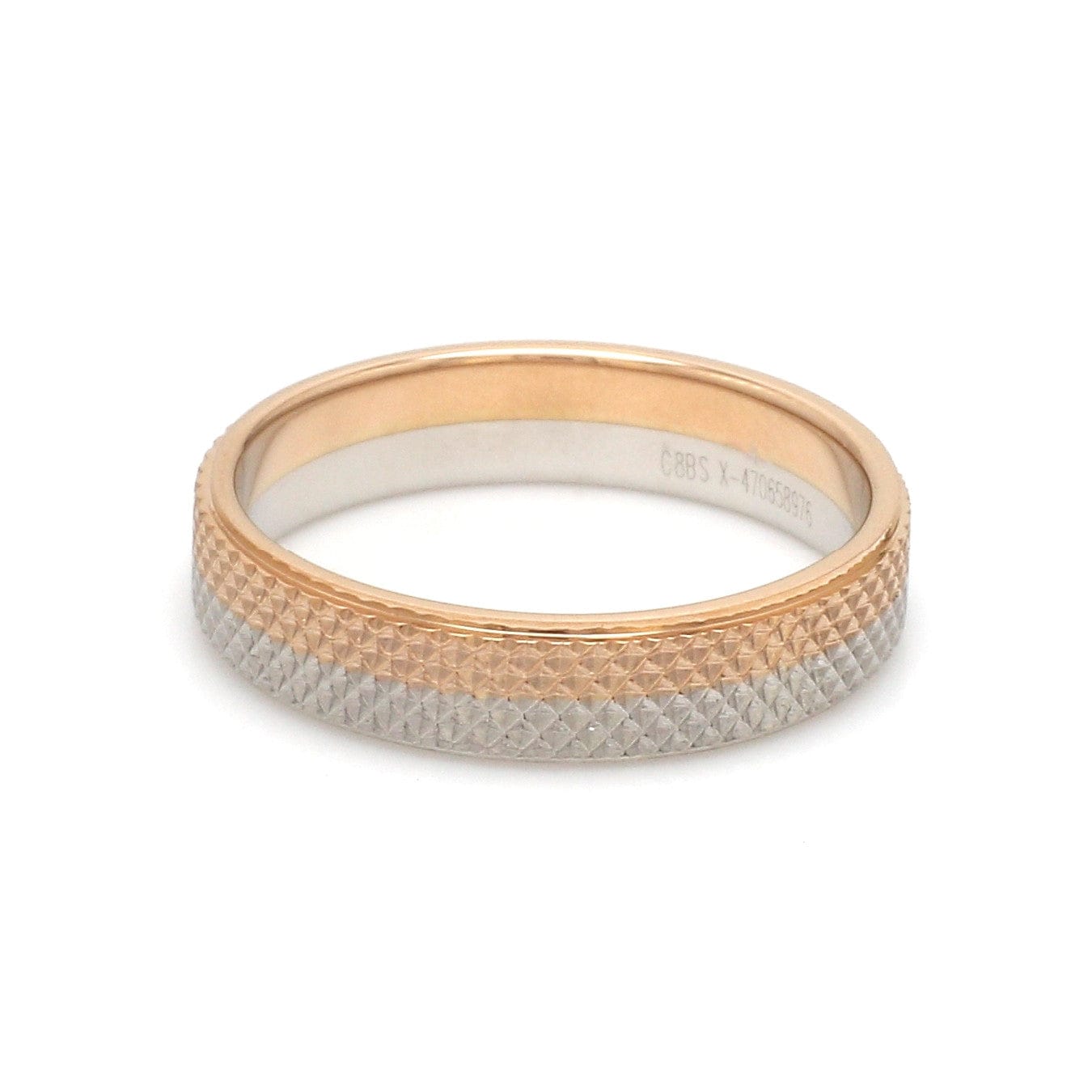 Jewelove™ Rings Platinum Love Bands with Rose Gold Ring JL PT 1406